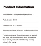 Air Conduction Stereo Headphones Kids Open Ear Bluetooth6.0 Earphones  Wireless Learning Noise Reduction Music Headset Earhook
