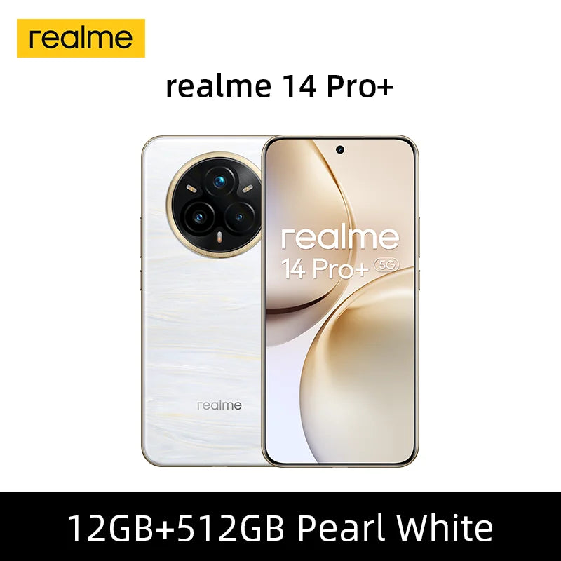 Global Version realme 14 Pro Plus 5G Smartphone Sony 3X Periscope OIS Camera Snapdragon7s Gen 3 80W SUPERVOOC Charge IP69
