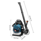 75.6CC 4-Stroke Gas Backpack Leaf Blower, 2600W 498FT with Cruise Control, for Lawn Yard Debris Cleaning, Commercial & Home Use