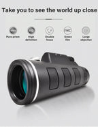 DISCOVERY 40x60 Monocular Telescope with Smartphone Holder & Tripod, High Power BAK4 Prism Lens Monocular For Hunting Camping