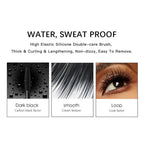QIBEST 4D Black Mascara Waterproof Lengthening Curling Eye Lashes Rimel Mascara Silk Fiber Women Mascara Extra Volume 5g Makeup