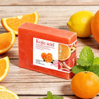2Pcs/100G Kojic Acid Sweet Orange Handmade Essential Oil Soap Gently Cleanses Face and Body Handmade Soap