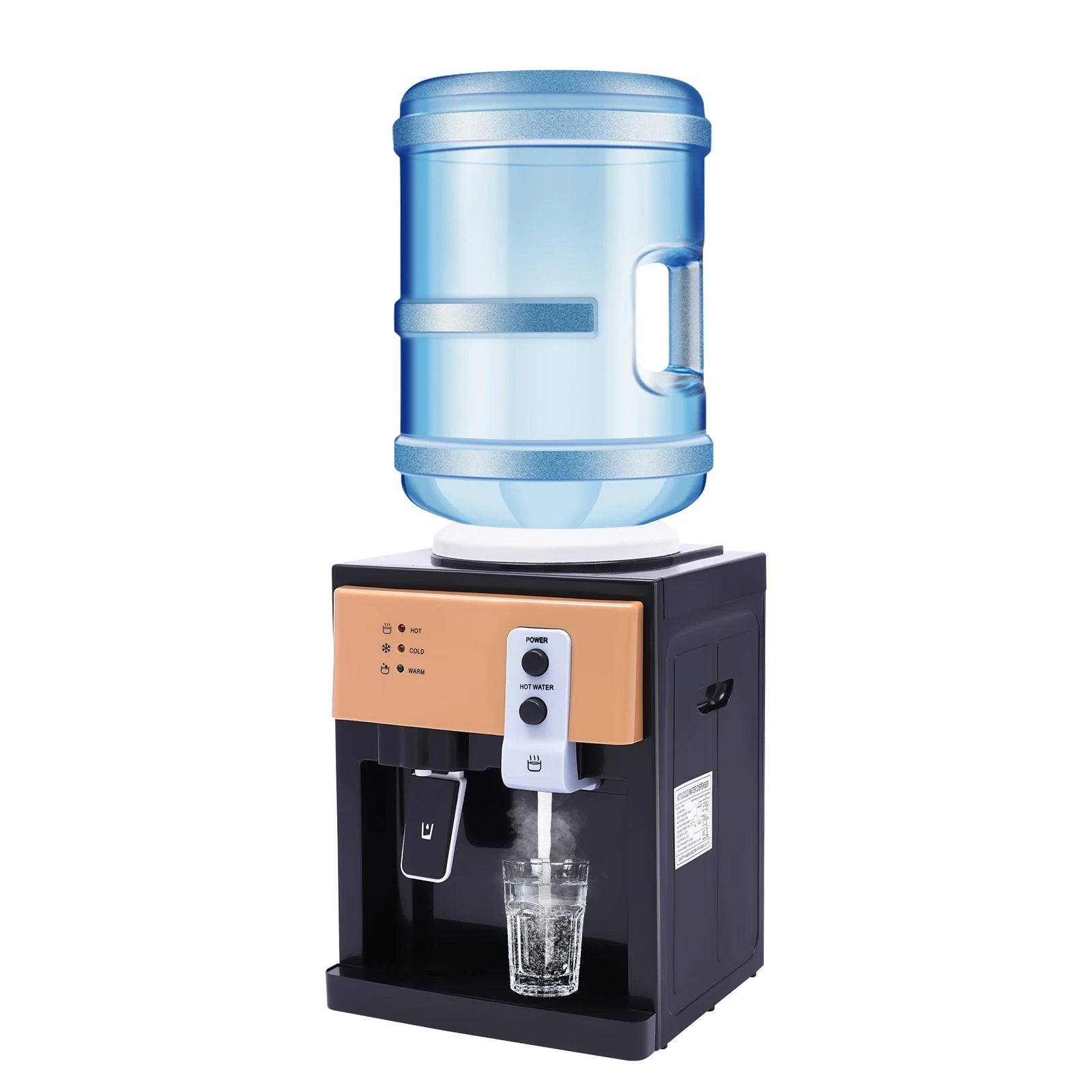 220v Hot Cold Water Dispenser Top Loading Water Cooler Dispenser Hold 3.5l/5l/10l /18.9l Countertop For Desks,coffee tables