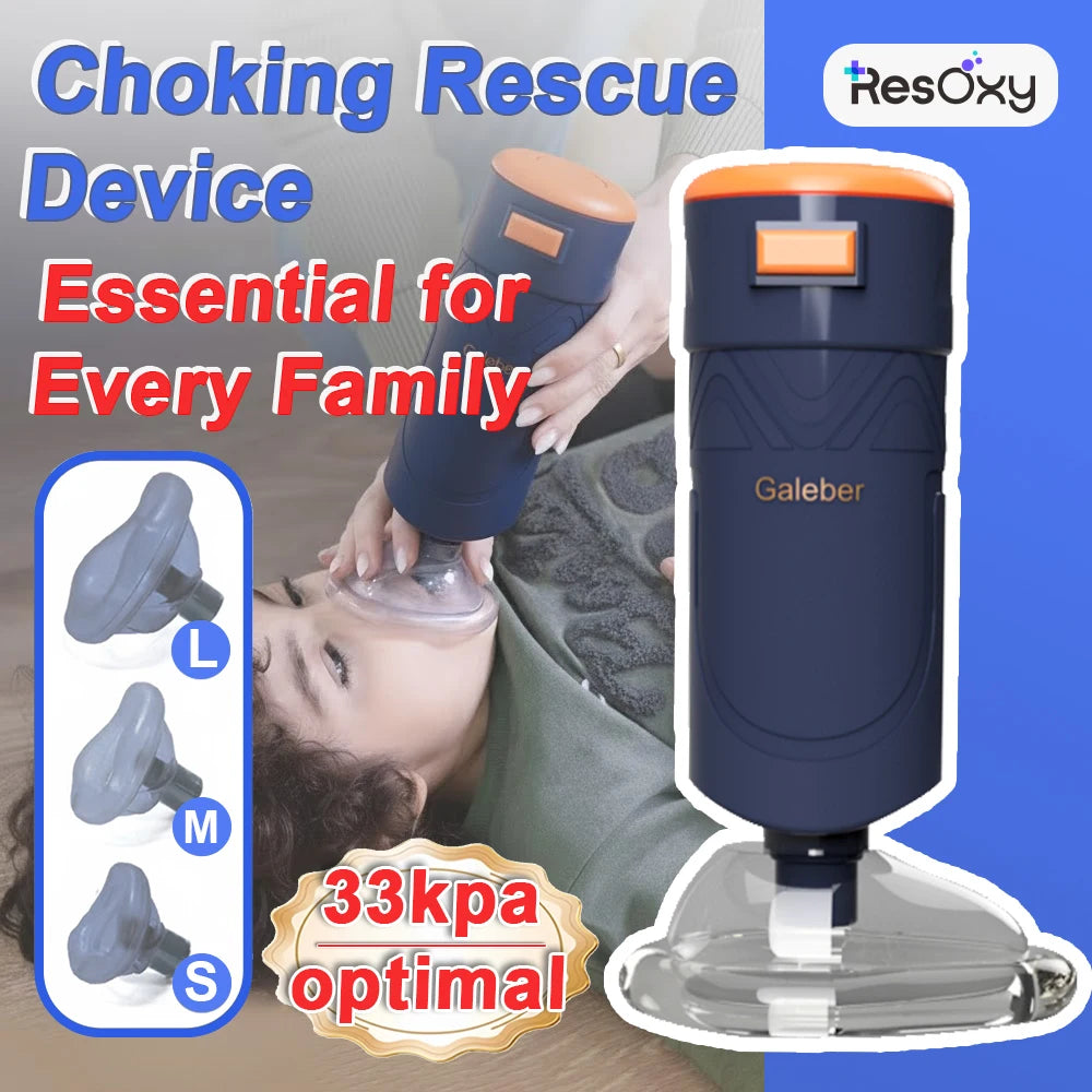 Resoxy Anti Choking Device Heimlich Suction Rescue Device for Kids & Adults Portable Airway Clearance Tool Emergency First Aid