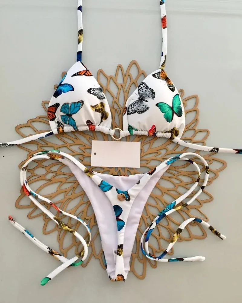 New Bikini Women Swimsuit Beach Vacation Swimwear Leopard Printed Sexy Bikini Set Beachwear Swimsuit Thong Bathing Suit Biquinis