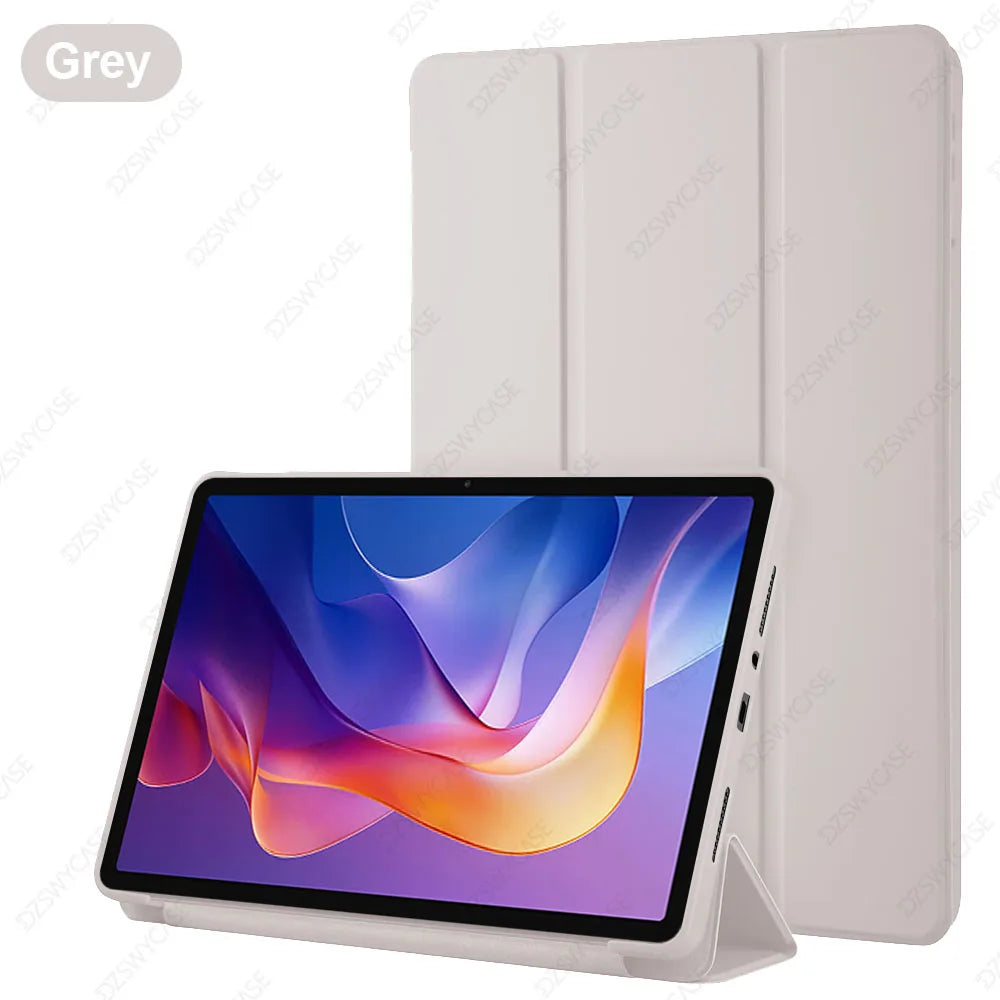 Silicone Case for Xiaomi Redmi Pad 2 11 Inch 2025, Ultra Thin Trifold Stand PU Leather Protective Cover, Auto Sleep / Wake