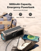 BlitzWolf BW-WA3 100W TWS bluetooth Speaker Quad Drivers Dual Diaphragm Deep Bass RGB Light IPX5 Waterproof 5000mAh Speakers