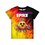 Boys Summer T-shirt Tees Brawl-Stars Anime Figures Leon Cartoon Characters Kids Cosplay Costumes Crow T Shirt Christmas Gifts