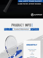 ALPSPORT Carbon Fiber Tennis Racket T800 18K-Professional Grade with Bag&Strap Lightweight Training Racquet for Adults Men&Women
