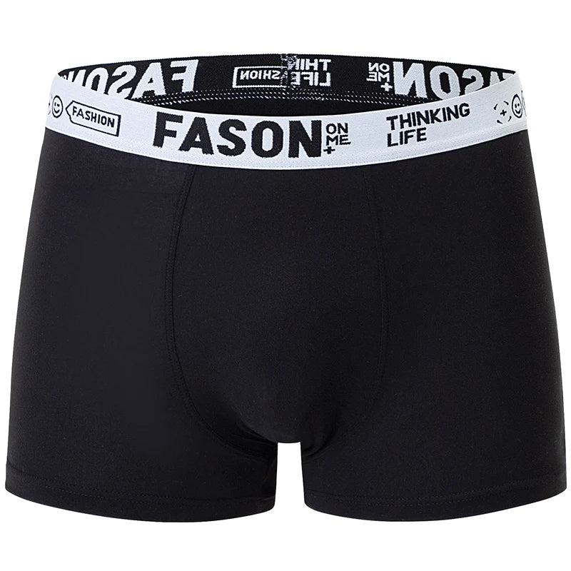 4/10 Piece Men's And Teenagers' Four Season Black Basic Versatile Elastic Waisted Underwear Boxer Shorts Plus Size Sport Shorts
