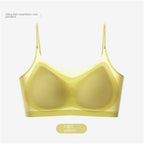 Ultra-Thin Breathable Ice Silk Top Bra Women's Seamless Back Halter Vest Wrap Bra Small Chest Together