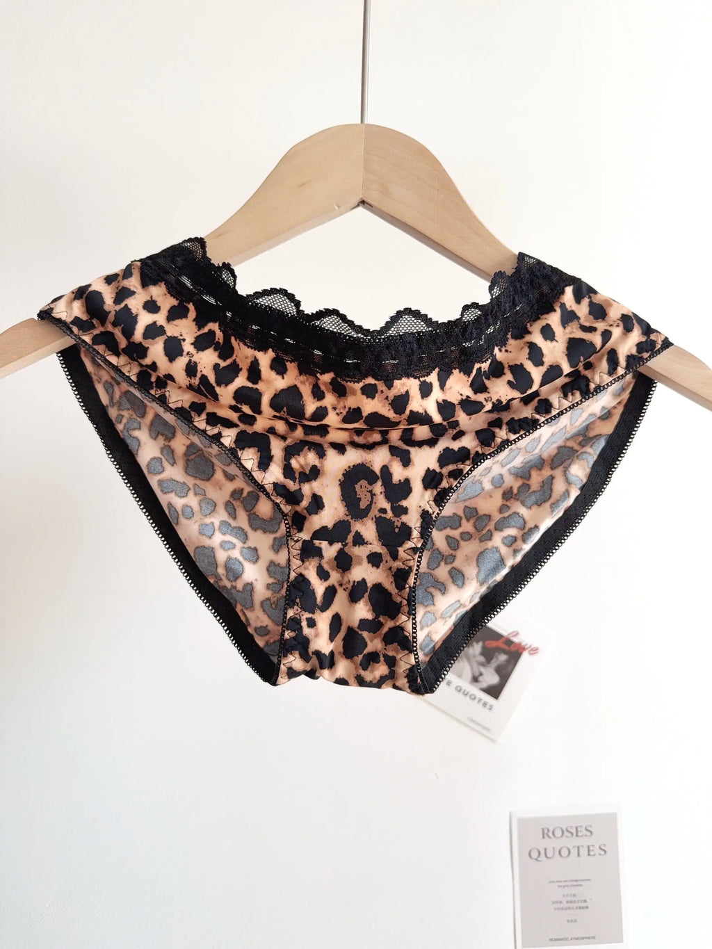 Sexy Leopard Print Lingerie Set Women Wireless Invisible Push Up Small Breasts,adjustable A To C Cup,sheer Lace Pure Design, S-X