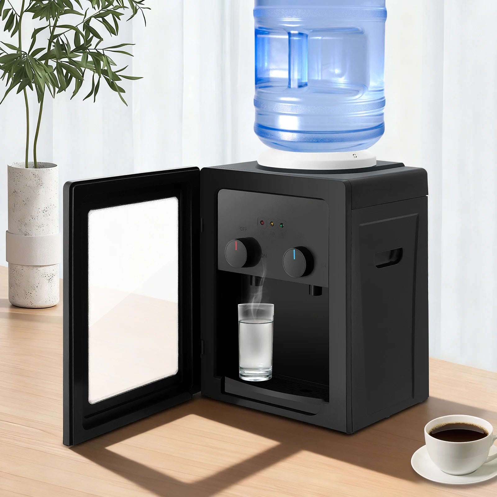 550W Portable Electric Hot and Cold Water Dispenser with Food-Grade Stainless Steel Inner Liner for Multiple Buckets