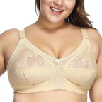 Large Size Sexy Bra for Women Ladies Underwear Translucent Lace Chiffon Wireless Minimizer Lingerie Brassiere Bralette Tops