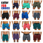 Escatch 2026 Summer Man Swimwear Solid Multicolor Polyester Mesh Liner Side Zipper Pocket Maillot De Bain Homme Sport Shorts