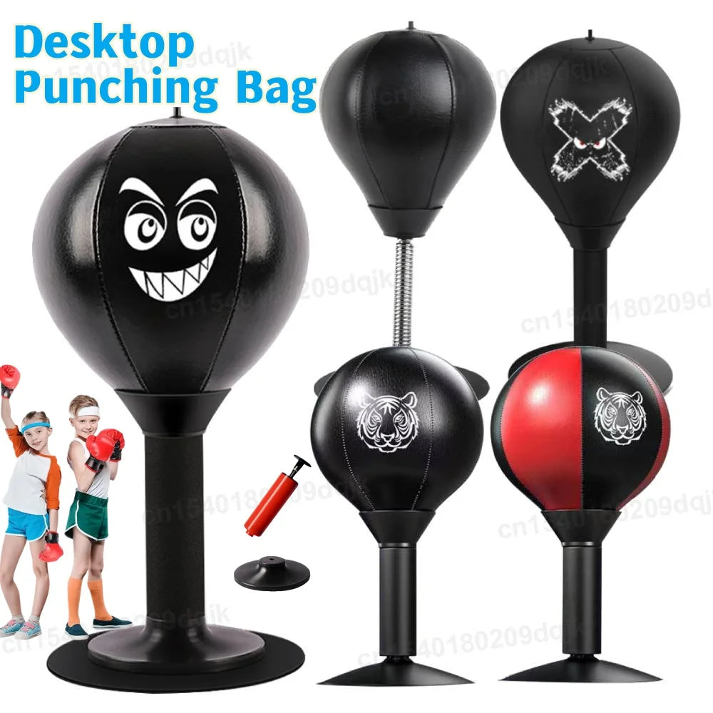 Desktop Punching Ball With Suction Cup Tabletop Boxing Punching Bag Tress Buster Desk Boxing Punch Ball Stress Release
