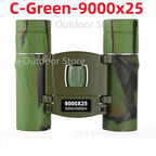 Powerful Long Range Binoculars Monocular Telescope Folding Portable BAK4 FMC Optics Jumelles for Outdoor Camping Hunting Concert