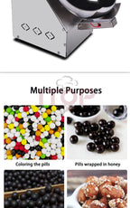 ITOP Chocolate Sugar Coasting Machine 30cm Roller Commercial Small Candy Coater Machine Chocolate Bean Coating Dragee Machine