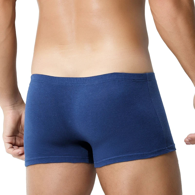 Men's Underwear 100% Cotton Boxer Briefs Summer Large Size Thin Breathable Comfort Underwear Sports Boys Boxer Briefs