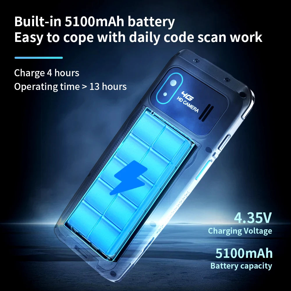 YK957  Android 2d Qr Code Reader Handheld Terminal Pda Android Barcode Scanner With Nfc Rfid Reader Medical Device Pdas 4+64g