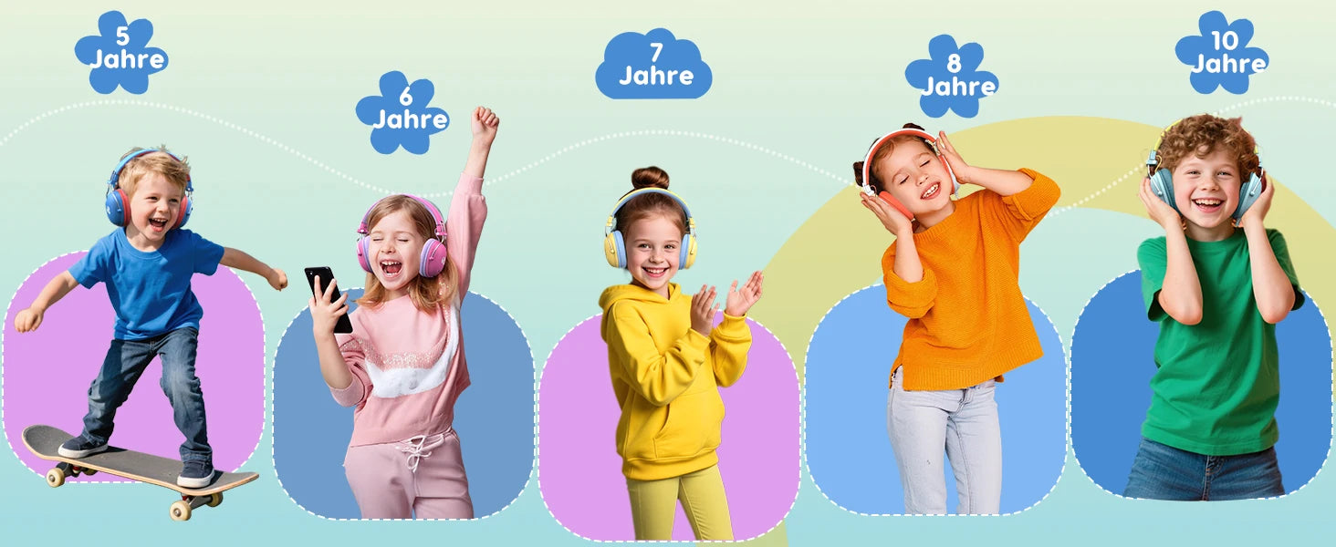 AWATRUE HK05 Kids Study Wired Children'S Headphones Stereo Sound Headset Kids Earphone with Mic Music Headset Limited Volume