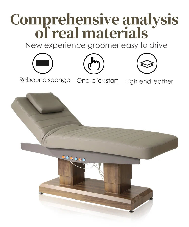 Modern Design Electric Spa Treatment Equipment Beauty Bed with Adjustable Leg Backrest 4 Motor Facial Massage Table