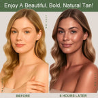 WK JALY Dark Self Tan Drops, Natural Self Tanner, Face & Body Glow with DHA, Carrot Oil, Aloe, Buildable, Streak Free Tan, Vegan