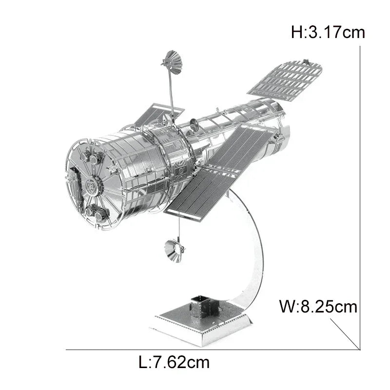 Space Exploration 3D Metal Puzzle Shuttle Hubble Space Telescope Mars Rover Model Toy for Kids Creative Jigsaw Puzzle Gift Toys