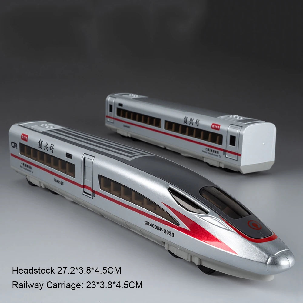 1:60 Scale FuXing High-speed Railway Toy Car Model Sound Light Remote Control Electric Simulation Train Models Ornaments Gifts