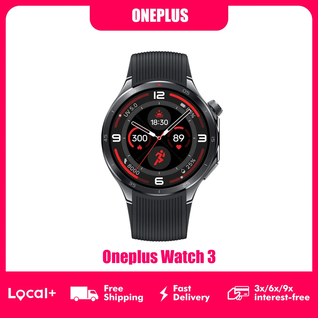 OnePlus Watch 3 46mm OPWWE251 Smartwatch 1.5" LTPO display Fast Charge 120 Hour Duration 100 Sports Modes Dual Frequency GPS