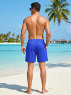 Mens Swim Trunks with Compression Liner Phone Pocket Summer Quick Dry Board Shorts Beach Shorts Swimwear Swimsuit Bathing Suits