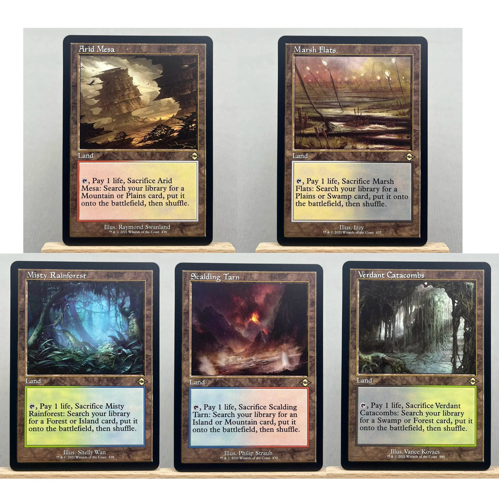 MH3 MH2 HOLO10-03 TCG magical Cards for Home Play Proxy fetch land Marsh Flats the Arid Mesa Misty Rainforest gathering