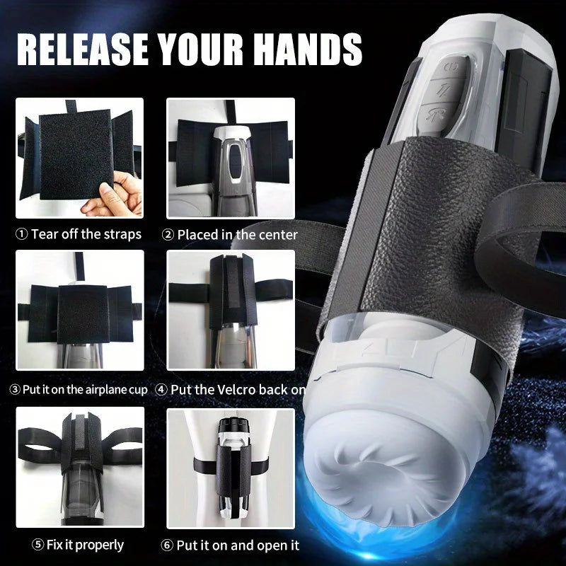 7 Thrusting & Vibrating Stimulation Modes Male Masturbator Cup Mens Realistic 3D Sleeve for Male Masturbation Penis Training 18+
