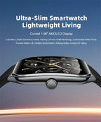 New For OPPO Ultra Thin Smart Watch Men AMOLED HD Screen Always Show Time Heart Rate Bluetooth Call Sports Waterproof Smartwatch