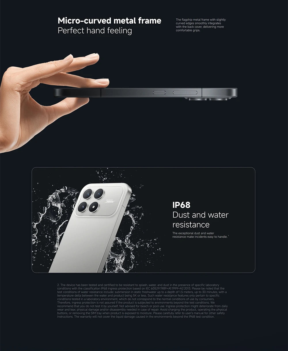 Global Version POCO F8 Pro 5G smartphone 5G 6.59" Snapdragon® 8 Elite Mobile Platform 6210mAh 100W 50MP camera IP68 NFC XIaomi