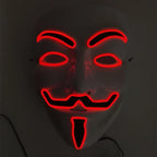 V For Vendetta Mask Cosplay Guy Fawkes Hacker Glowing Mask For Halloween Carnival  Decor Props