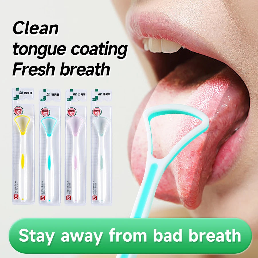 Tongue Scraper Cleaner for Adult Kid,Tongue Brush for Fresh Breath Dental Eliminate Bad Breath in Seconds Oral Care Tool Main image