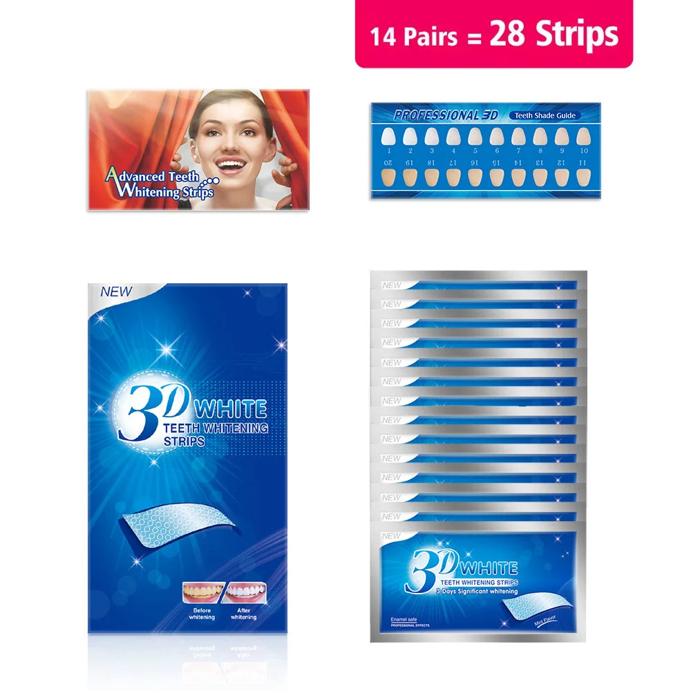 Teeth Whitening Strips White Tooth Dental Kit Oral Hygiene Care Strip for Teeth Veneers Dentist Whiten Strips 3D/5D/9D