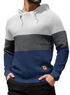 Men's Sweater Spring New Sport Warm Form Fitting Knit Pullover Sweater Hoodie Drawstring Hoodies Casual Sweatshirt US Size