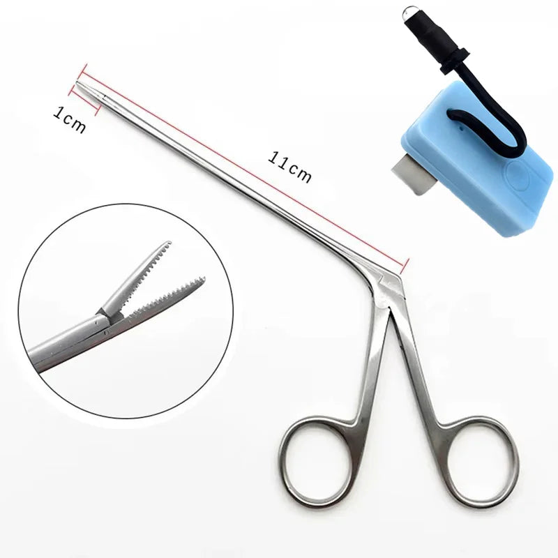 Medical Ear Wax Pick Tongs With lights Earwax Remover Micro Alligator Crocodile Forceps Earpick Ear Nose Cleaning