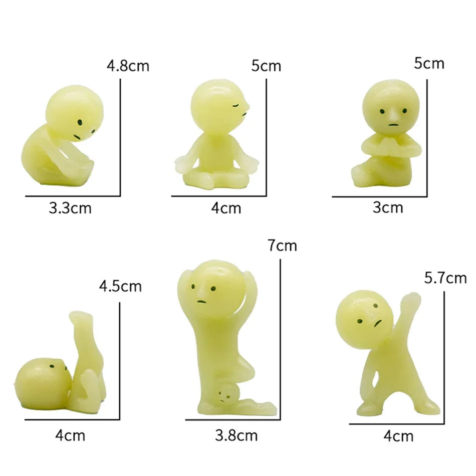 Surprise Gift blind box action figures Yoga Bedroom series multiple doll green noctilucent mysterious decoration model for toy