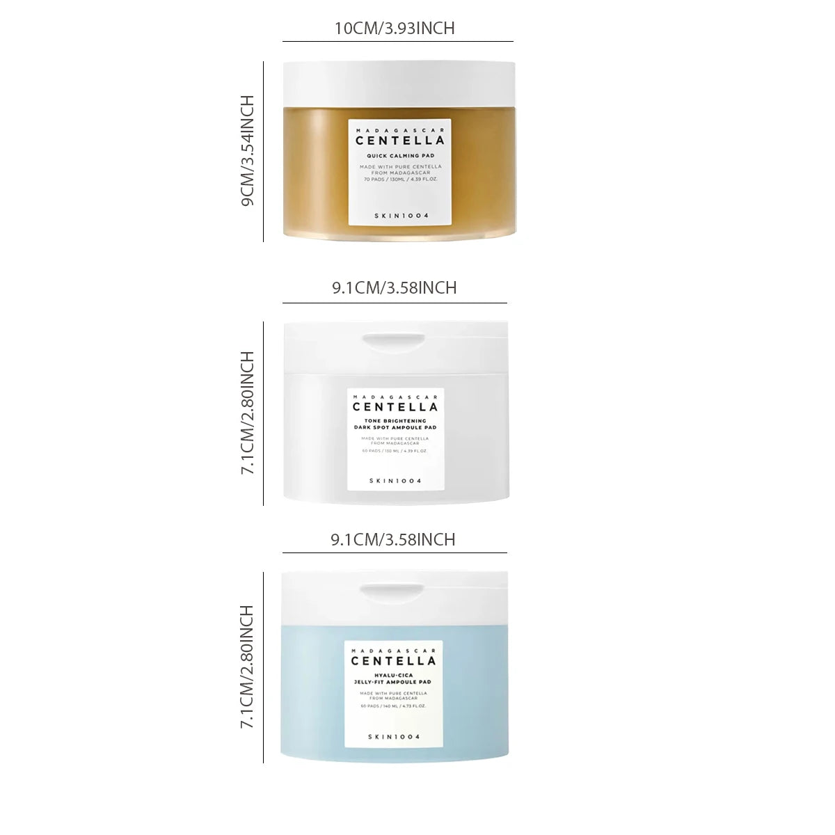 SKIN1004 MADAGASCAR CENTELLA PAD,Essence-Infused Pad Texture,For A Radiant Glow,Moisture Lock,Korean Skincare,Korean Makeup
