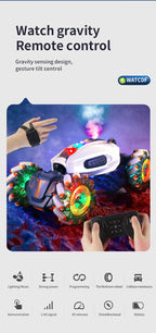 4WD RC Drift Car With Music Led Lights 2.4G Gesture Radio Remote Control Spray Stunt Car 360° Rotating Climbing Car Toys Gift