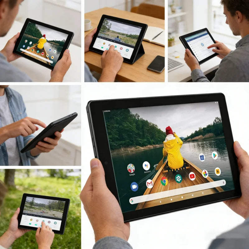 10.1 INCH RAM 2GB ROM 32GB V9 Android 9.0 Tablet PC CPU MT8167  (Quad core,2M cache) Processor Dual Camera WIFI DC Charge