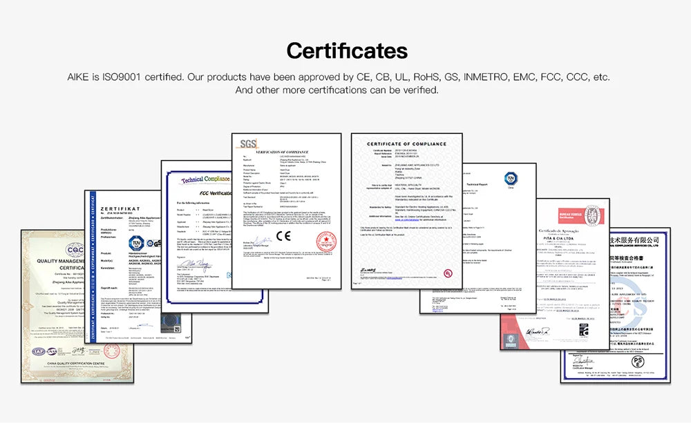 AIKE Automatic Wall Hand Dryers Portable Mini Hand Dryer Washroom Drying Hands 10-15s Quick Drying 900W 110V or 220V AK2822
