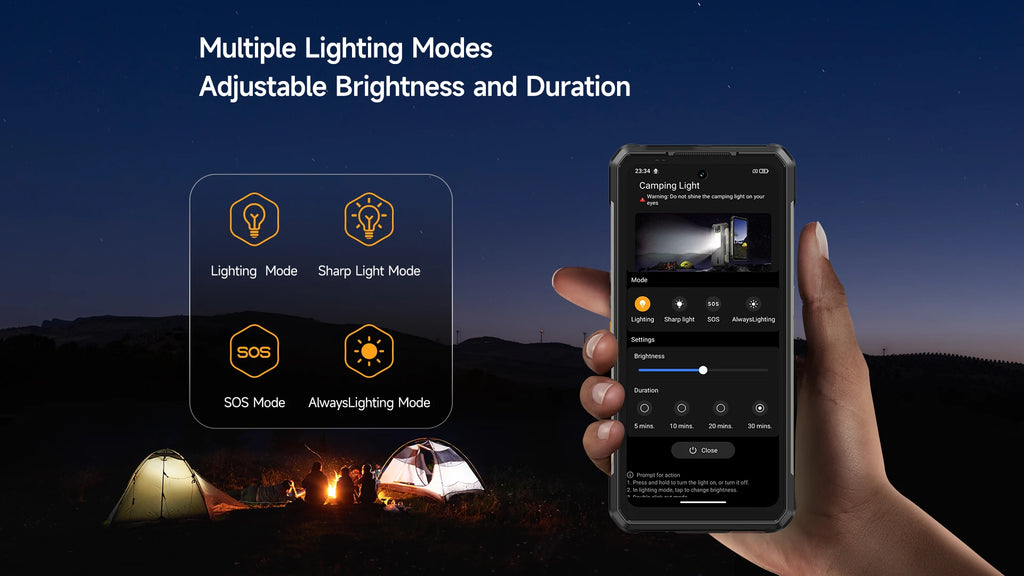 Ulefone Armor 34+ 25500mAh Rugged Phone 5G AI Smartphone Android 15 Up to 32GB+512GB 64MP Night Camera 6.95" 120Hz Display NFC