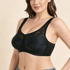 Womens Wireless Lace Minimizer Bra Wide Straps Thin Bras Non Padded Plus Size Adjustable Underwea 80 85 90 95 100 105B C D E F G