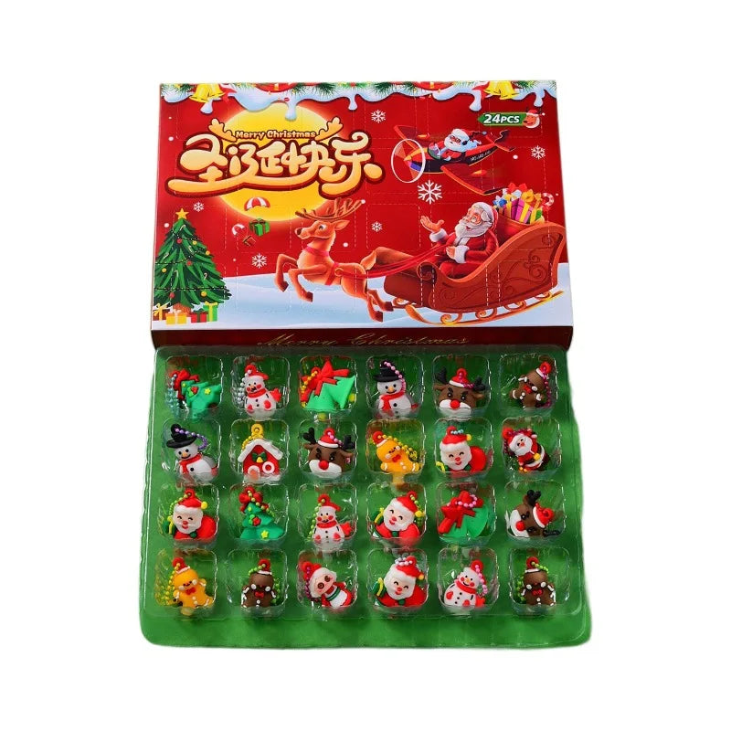 Explosive 24-HOLE Christmas Gift Set Christmas Students Cartoon Toys Creative Blind Box