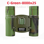 Powerful Long Range Binoculars Monocular Telescope Folding Portable BAK4 FMC Optics Jumelles for Outdoor Camping Hunting Concert