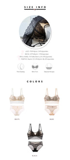 SuyaDream, Woman Lace Bra Set, Real silk Linings, Thin Mold Cup, Wire Free, Meshes Sheer Underwears, 2025 cozy Intimates